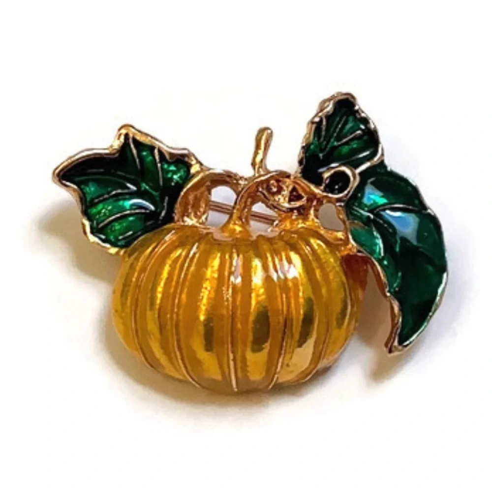 Pumpkin Brooch - Picture 1 of 5